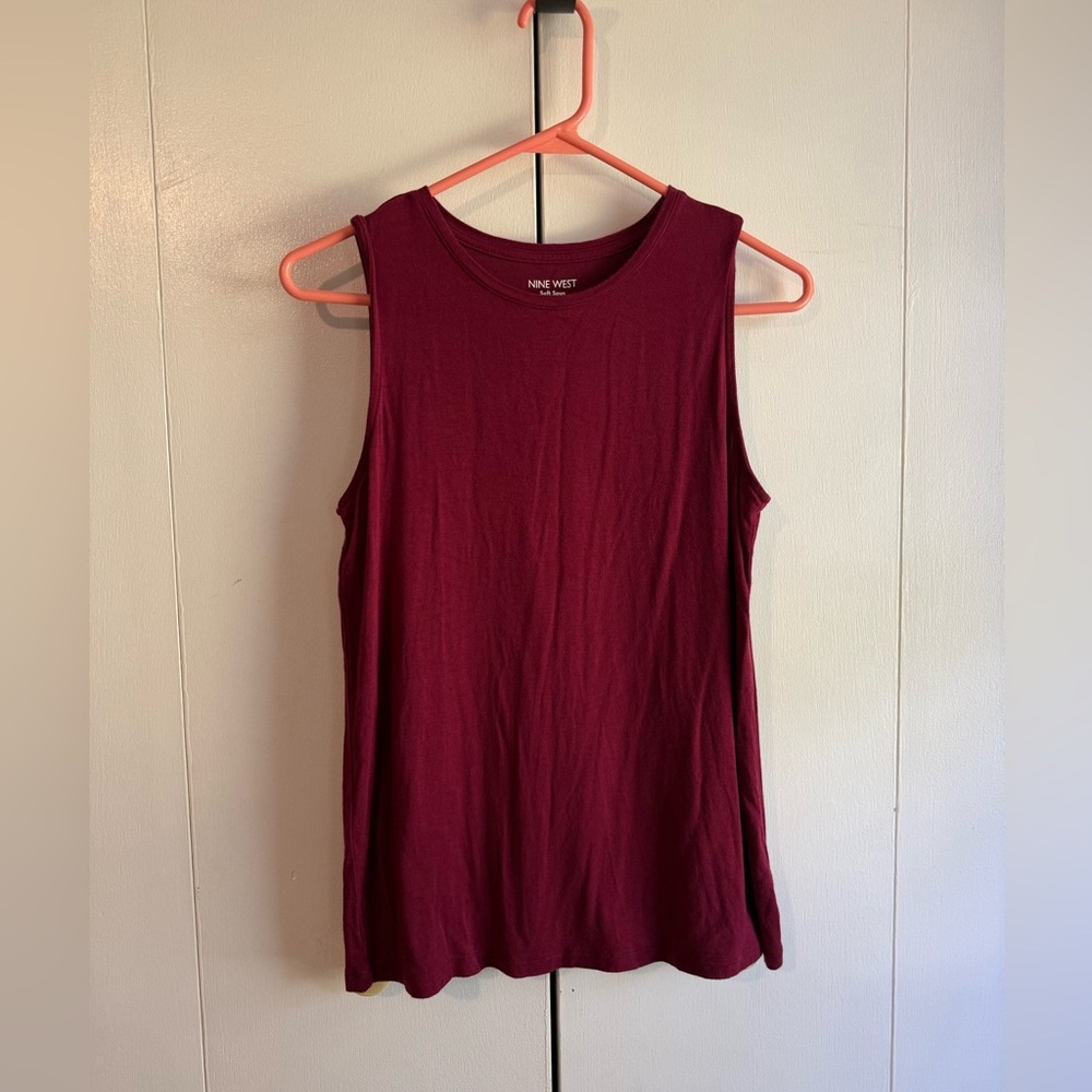 Nine West Soft Spun Maroon Top